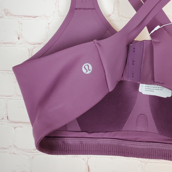 SOLD Lululemon Air Support Bra Womens Size 38C Vintage Plum High Impact Running - Picture 10 of 11